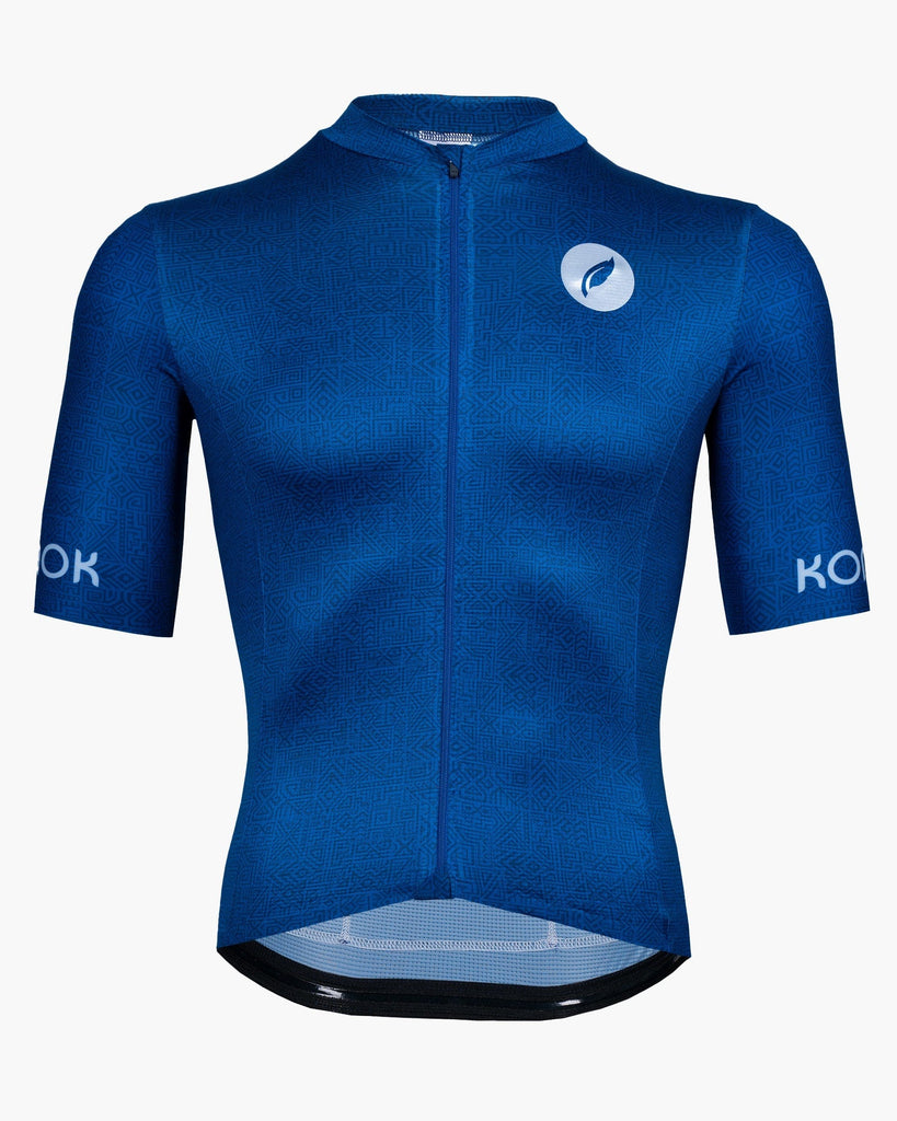 KONOK Unbound Premium Cycling Jersey , Aero and Performance Fit. In Inca Denim Blue