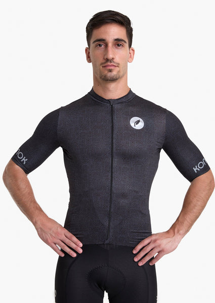 KONOK Unbound Premium Cycling Jersey , Aero and Performance Fit. In Inca Asphalt Black  Edit alt text