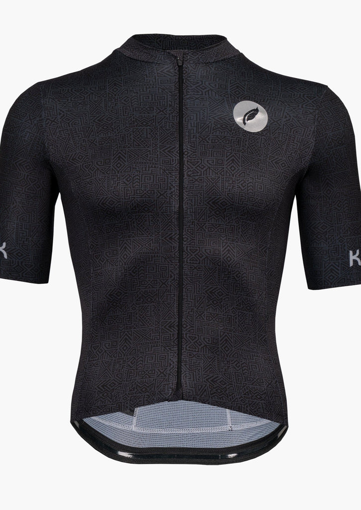KONOK Unbound Premium Cycling Jersey , Aero and Performance Fit. In Inca Asphalt Black 