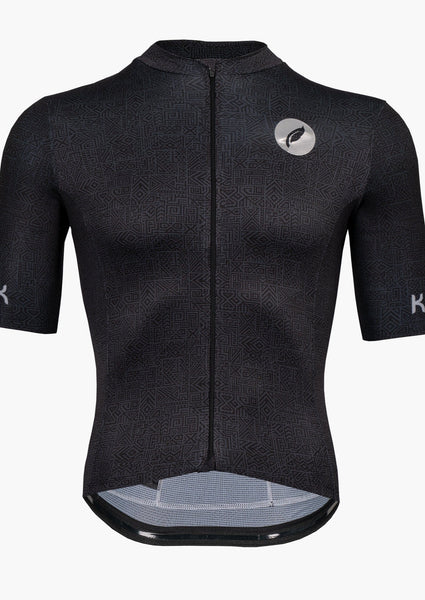 KONOK Unbound Premium Cycling Jersey , Aero and Performance Fit. In Inca Asphalt Black 