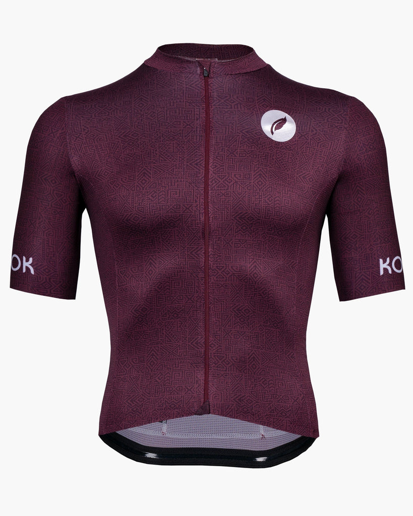 KONOK Unbound Premium Cycling Jersey , Aero and Performance Fit. In Inca Bordeaux