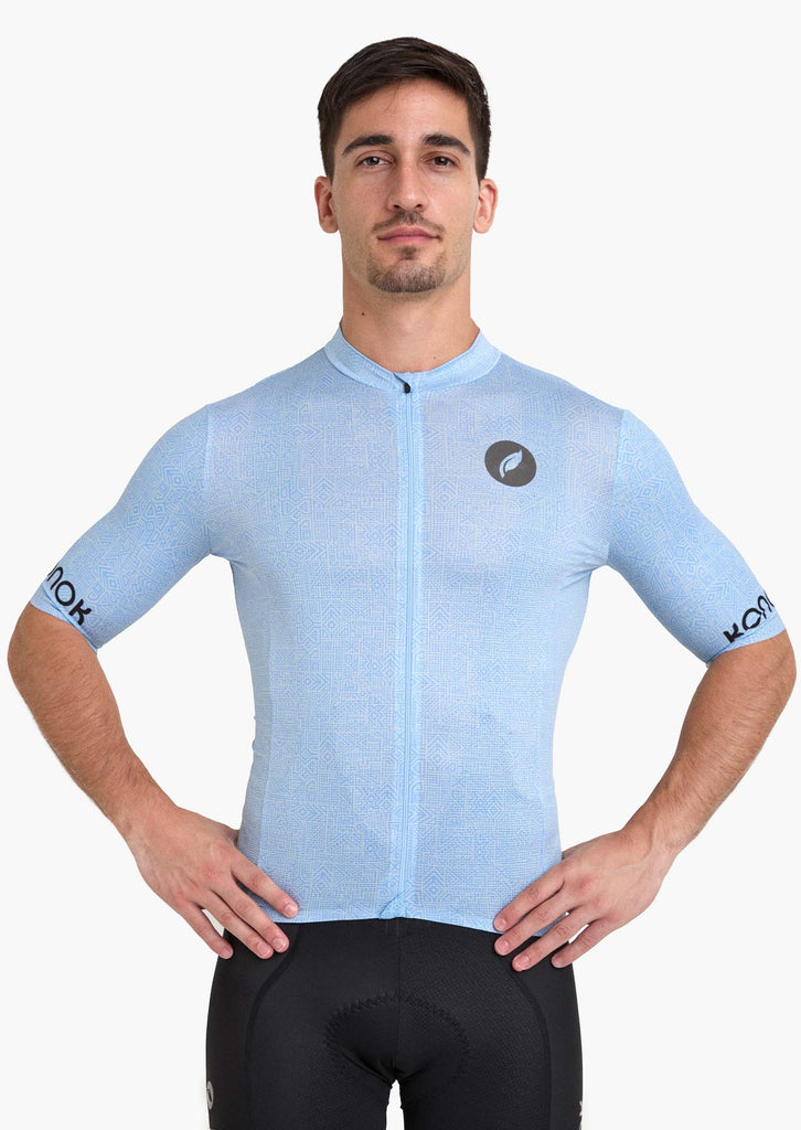 KONOK Unbound Premium Cycling Jersey , Aero and Performance Fit. In Inca Dawn Blue