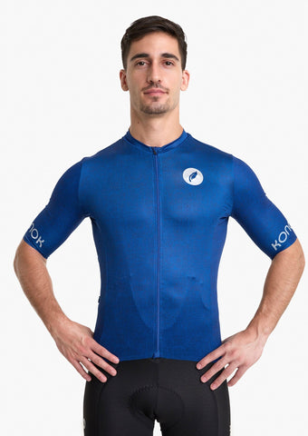 KONOK Unbound Premium Cycling Jersey , Aero and Performance Fit. In Inca Denim Blue